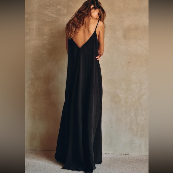 Zara flowy maxi dress in blue NWT - Picture 5 of 6